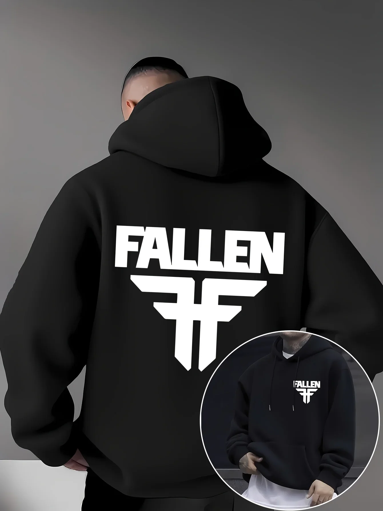 Streetwear Brand Logos - Moletom com capuz e cordão unissex,