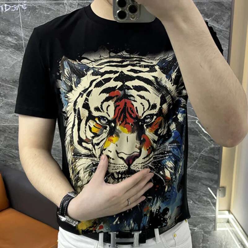Streetwear Outfit Brand - Streetwear quente broca cabeça de tigre