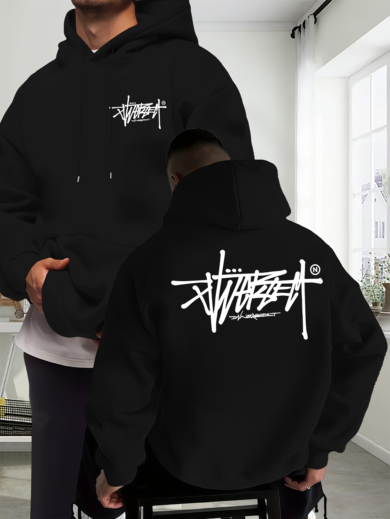 Novo Moletom Oversize Gráfico  - Streetwear Outfit Brand avaliação e preço